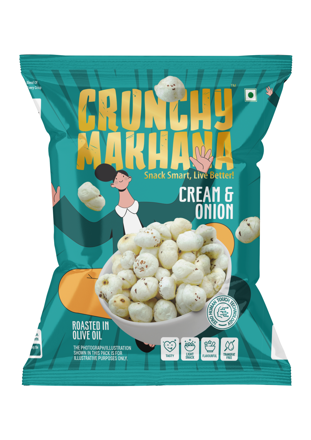 Crunchy Makhana Cream and Onion